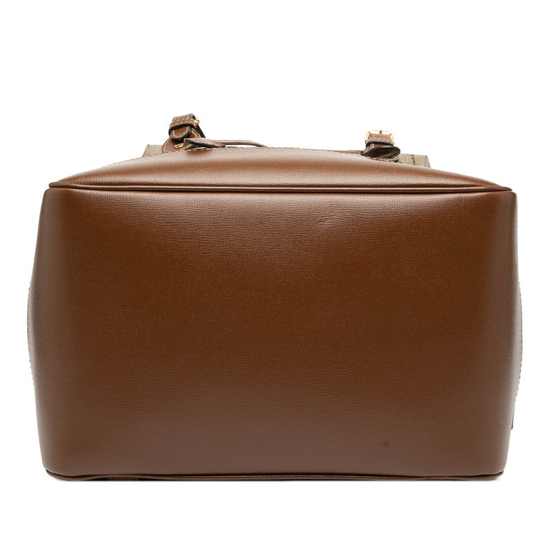 グッチ GGスプリーム インターロッキングG リュック バッグパック 696013 ブラウン PVC レザー レディース GUCCI 【中古】