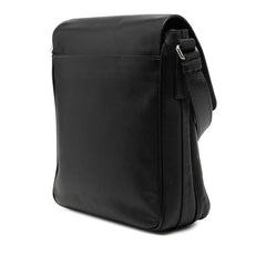 プラダ ロゴ ショルダーバッグ ブラック サフィアーノレザー レディース PRADA 【中古】