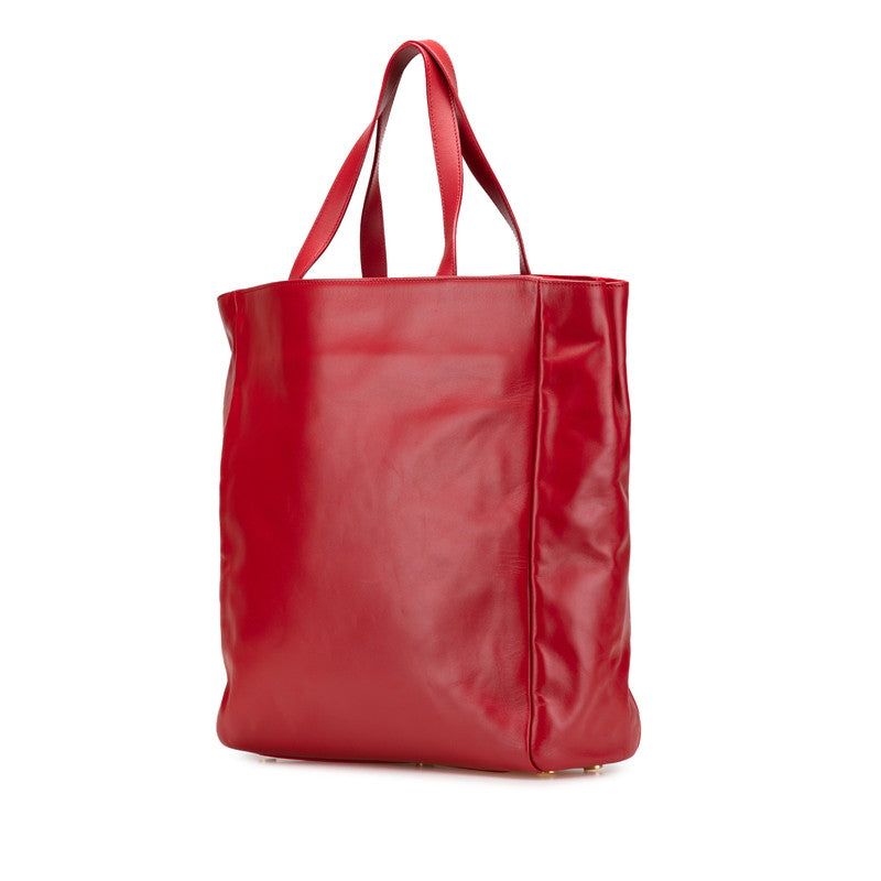 サンローラン リバーシブル トートバッグ 318340 レッド レザー レディース SAINT LAURENT 【中古】
