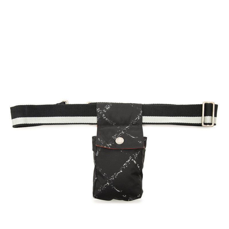 シャネル トラベルライン ウエストバッグ ウエストポーチ ブラック ナイロン レディース CHANEL 【中古】