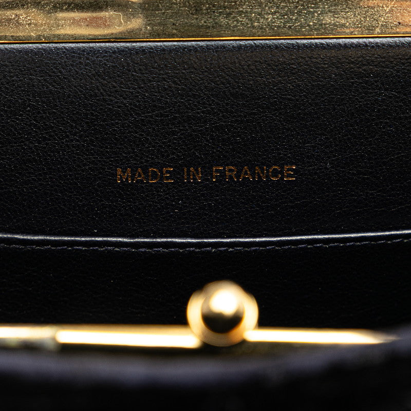 シャネル マトラッセ ココマーク チェーン トートバッグ ネイビー スウェード レディース CHANEL 【中古】