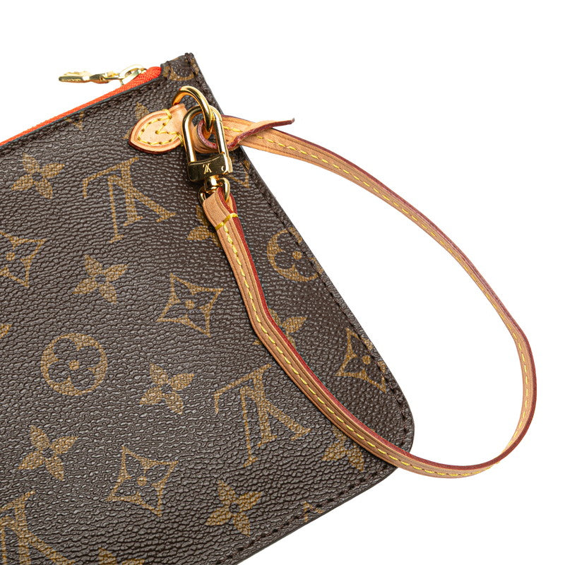 ルイ ヴィトン モノグラム ネヴァーフルMM付属 ポーチ ブラウン PVC レザー レディース LOUIS VUITTON 【中古】