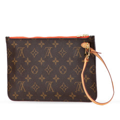 ルイ ヴィトン モノグラム ネヴァーフルMM付属 ポーチ ブラウン PVC レザー レディース LOUIS VUITTON 【中古】