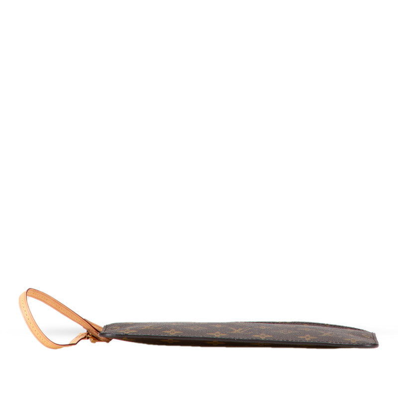 ルイ ヴィトン モノグラム ネヴァーフルMM付属 ポーチ ブラウン PVC レザー レディース LOUIS VUITTON 【中古】