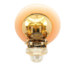 シャネル ココマーク ラウンド イヤリング ピンク プラスチック メッキ フェイクパール レディース CHANEL 【中古】