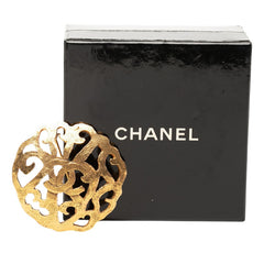 シャネル ココマーク ラウンド ロゴ ブローチ ヴィンテージ 25刻印 ゴールド メッキ レディース CHANEL 【中古】