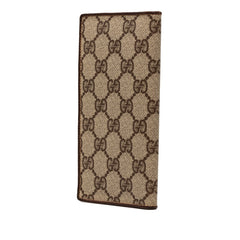 グッチ GGスプリーム 長財布 札入れ 6403713 ベージュ ブラウン PVC レザー レディース GUCCI 【中古】