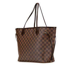 ルイ ヴィトン ダミエ ネヴァーフルMM ショルダーバッグ トートバッグ N51105 ブラウン PVC レザー レディース LOUIS VUITTON 【中古】