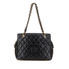 シャネル マトラッセ ココマーク チェーン ハンドバッグ ワンショルダーバッグ ブラック キャビアスキン レディース CHANEL 【中古】