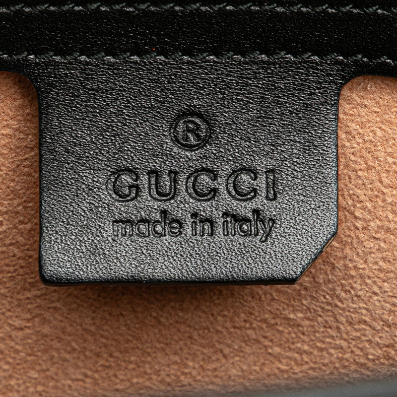 グッチ バンブー クイーンマーガレット ハンドバッグ ショルダーバッグ 2WAY 476531 ブラック ほ レザー レディース GUCCI 【中古】