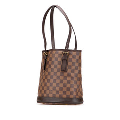 ルイ ヴィトン ダミエ マレ トートバッグ ショルダーバッグ バケツ N42240 ブラウン PVC レザー レディース LOUIS VUITTON 【中古】