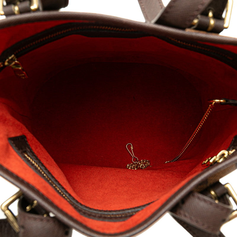 ルイ ヴィトン ダミエ マレ トートバッグ ショルダーバッグ バケツ N42240 ブラウン PVC レザー レディース LOUIS VUITTON 【中古】