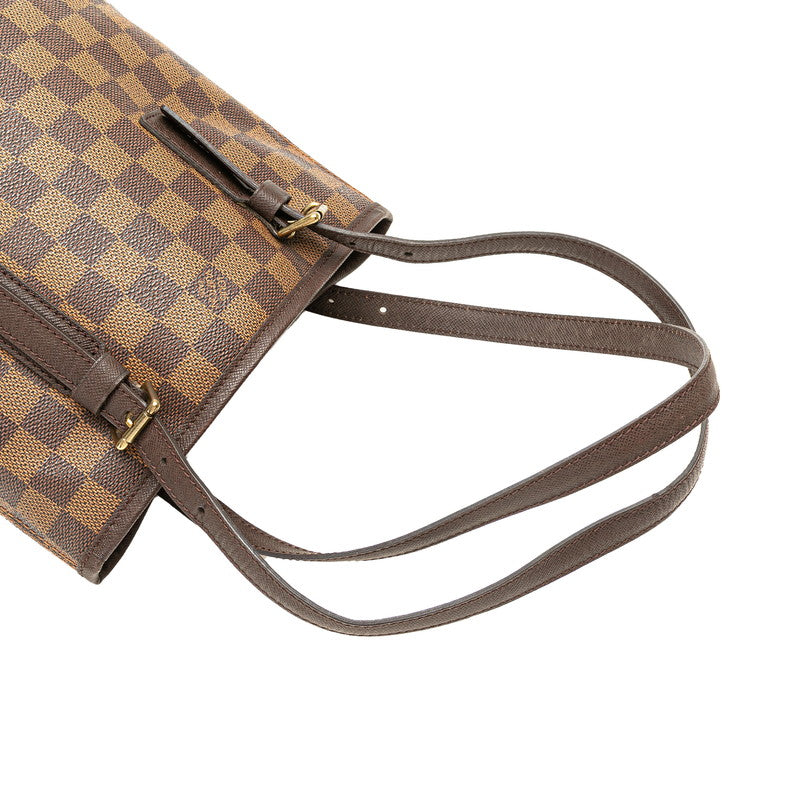 ルイ ヴィトン ダミエ マレ トートバッグ ショルダーバッグ バケツ N42240 ブラウン PVC レザー レディース LOUIS VUITTON 【中古】