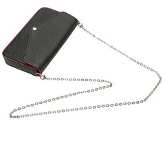 ルイ ヴィトン エピ ポシェット フェリシー チェーン ショルダーバッグ M64579 ノワール ホットピンク レザー レディース LOUIS VUITTON 【中古】