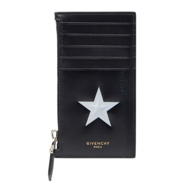 ジバンシー 星 スター モチーフ カードケース コインケース フラグメントケース ブラック ホワイト レザー レディース Givenchy 【中古】