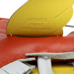 エルメス ロデオ ペガサス PM バッグチャーム ブラウン系 イエロー ホワイト アニョーミロ レディース HERMES 【中古】