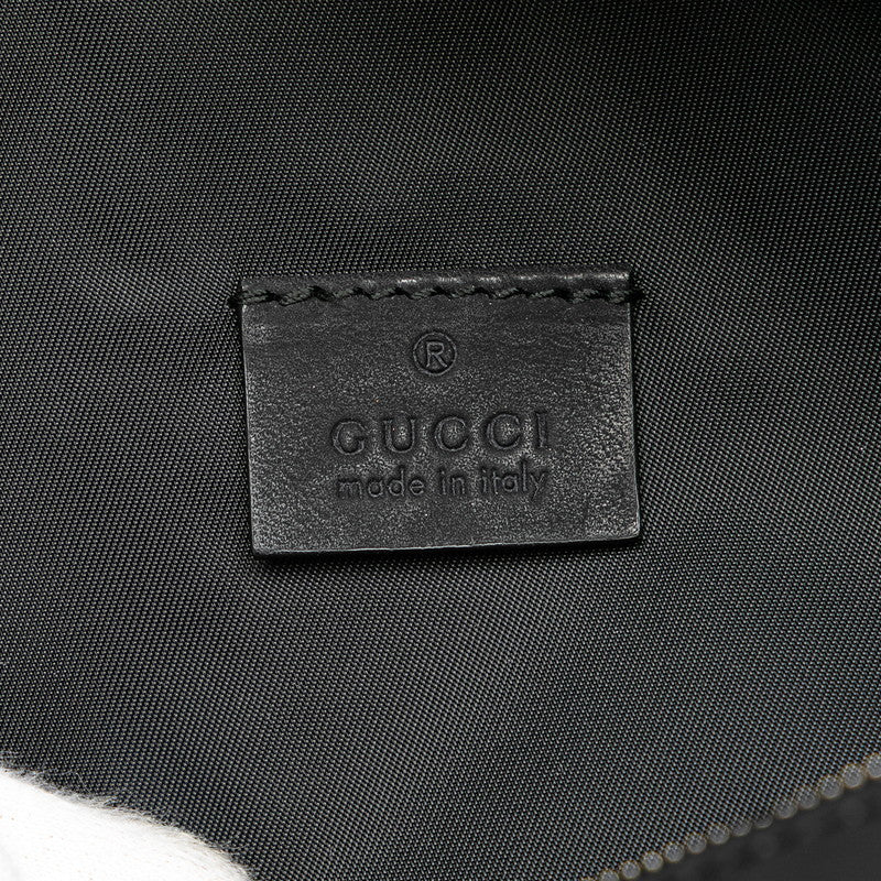 グッチ グッチシマ ボディバッグ ウエストバッグ 246409 ブラック レザー ラバー メンズ GUCCI 【中古】