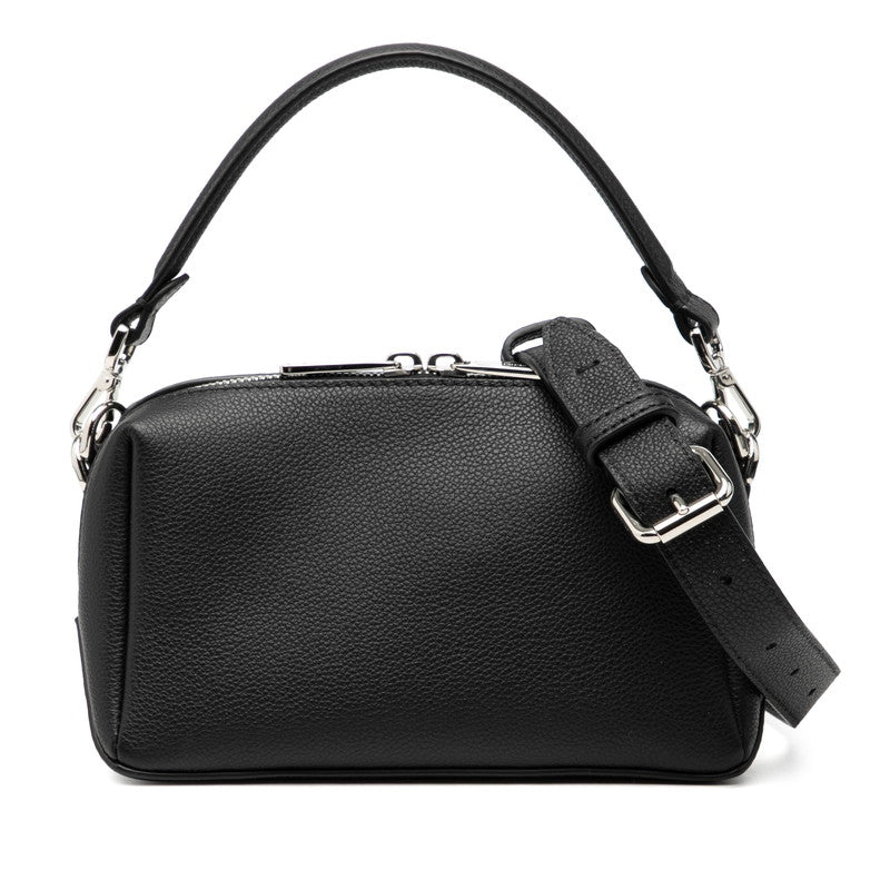 フェンディ ルイ スモール ハンドバッグ ショルダーバッグ 2WAY 7VA668 ブラック グレインカーフレザー メンズ FENDI 【中古】