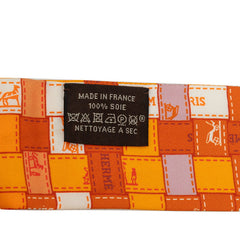 エルメス ツイリー BOLDUC AU CARRE ボルデュック スカーフ オレンジ シルク レディース HERMES 中古