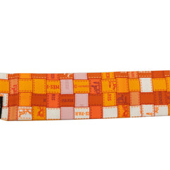 エルメス ツイリー BOLDUC AU CARRE ボルデュック スカーフ オレンジ シルク レディース HERMES 中古