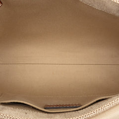 クロエ ウッディ スモール トートバッグ ハンドバッグ 02217565 ベージュ ブラウン キャンバス レザー レディース Chloe 【中古】