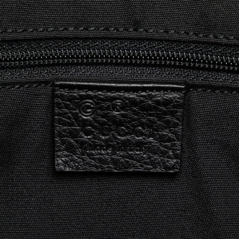 グッチ GGナイロン シェリーライン トートバッグ ハンドバッグ 293599 ブラック ナイロン レザー レディース GUCCI 【中古】