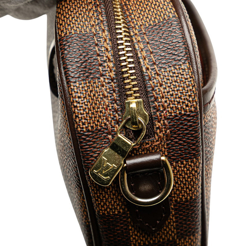ルイ ヴィトン ダミエ ポシェット イパネマ 斜め掛け ショルダーバッグ N51296 ブラウン PVC レザー レディース LOUIS VUITTON 【中古】
