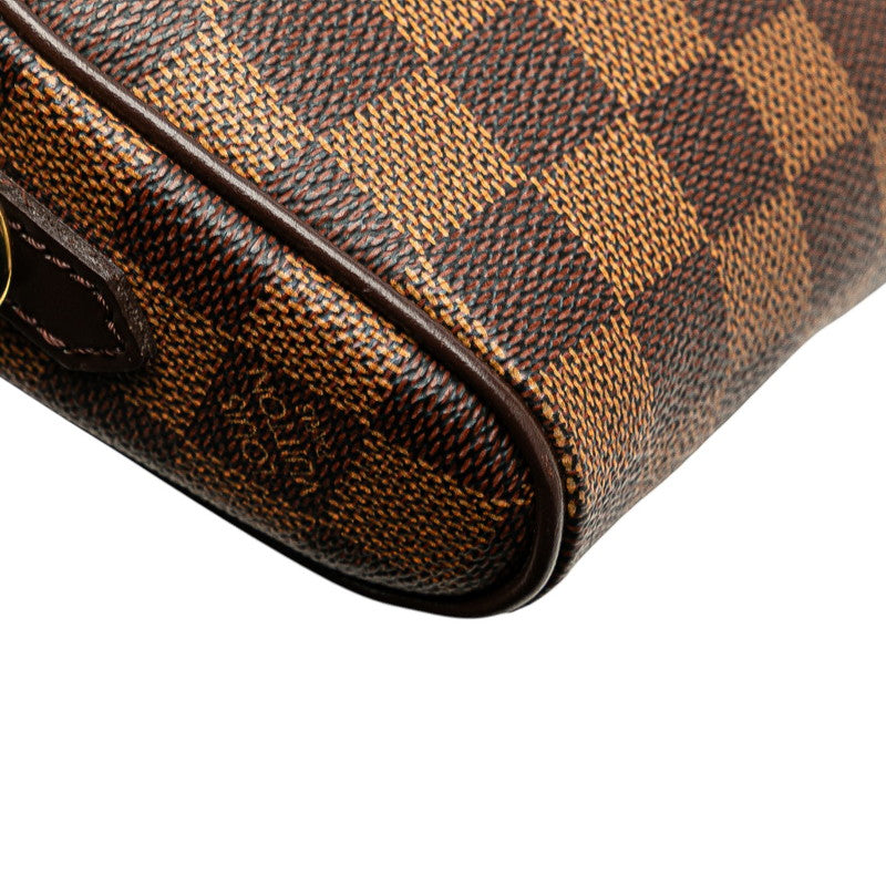 ルイ ヴィトン ダミエ ポシェット イパネマ 斜め掛け ショルダーバッグ N51296 ブラウン PVC レザー レディース LOUIS VUITTON 【中古】