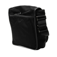 プラダ 三角ロゴプレート 斜め掛け ショルダーバッグ ブラック ナイロン レザー メンズ PRADA 【中古】