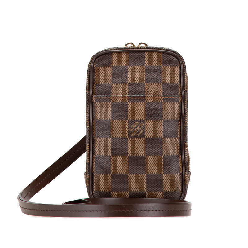 ルイ ヴィトン ダミエ エテュイ オカピGM ショルダーバッグ ポーチ N61737 ブラウン PVC レザー レディース LOUIS VUITTON 【中古】
