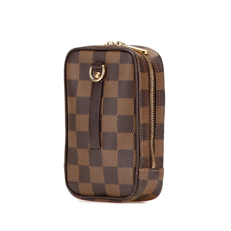 ルイ ヴィトン ダミエ エテュイ オカピGM ショルダーバッグ ポーチ N61737 ブラウン PVC レザー レディース LOUIS VUITTON 【中古】
