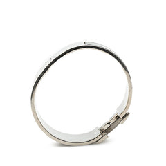 エルメス クリッククラックH PM ブレスレット シルバー ブラック メタル レディース HERMES 【中古】