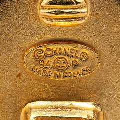 シャネル ヴィンテージ ココマーク イヤリング ゴールド ブラウン メッキ レディース CHANEL 【中古】