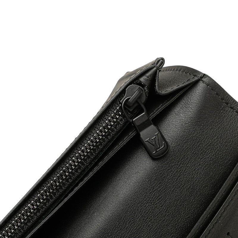 ルイ ヴィトン モノグラム シャドウ ポルトフォイユ ブラザ 長財布 M62900 ノワール ブラック レザー メンズ LOUIS VUITTON 【中古】