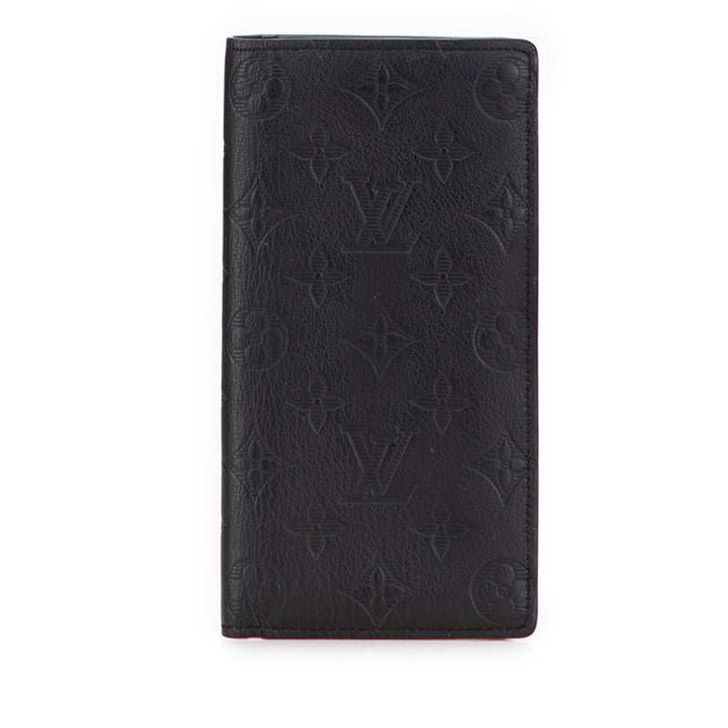 ルイ ヴィトン モノグラム シャドウ ポルトフォイユ ブラザ 長財布 M62900 ノワール ブラック レザー メンズ LOUIS VUITTON 【中古】