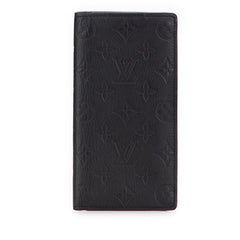 ルイ ヴィトン モノグラム シャドウ ポルトフォイユ ブラザ 長財布 M62900 ノワール ブラック レザー メンズ LOUIS VUITTON 【中古】