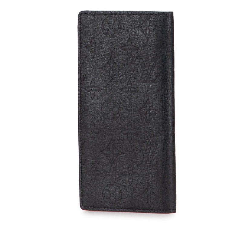ルイ ヴィトン モノグラム シャドウ ポルトフォイユ ブラザ 長財布 M62900 ノワール ブラック レザー メンズ LOUIS VUITTON 【中古】