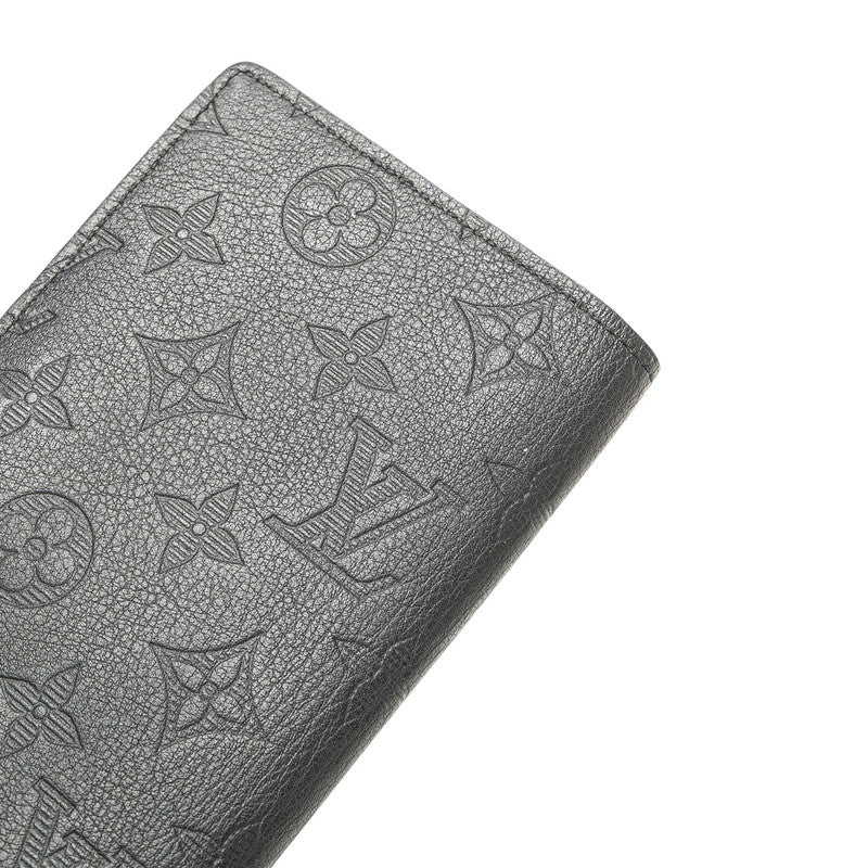 ルイ ヴィトン モノグラム シャドウ ポルトフォイユ ブラザ 長財布 M62900 ノワール ブラック レザー メンズ LOUIS VUITTON 【中古】