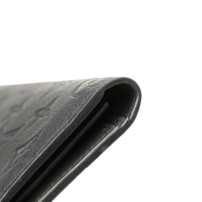 ルイ ヴィトン モノグラム シャドウ ポルトフォイユ ブラザ 長財布 M62900 ノワール ブラック レザー メンズ LOUIS VUITTON 【中古】