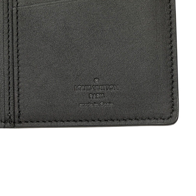 ルイ ヴィトン モノグラム シャドウ ポルトフォイユ ブラザ 長財布 M62900 ノワール ブラック レザー メンズ LOUIS VUITTON 【中古】