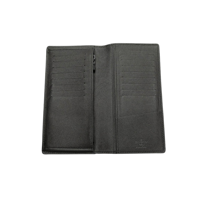 ルイ ヴィトン モノグラム シャドウ ポルトフォイユ ブラザ 長財布 M62900 ノワール ブラック レザー メンズ LOUIS VUITTON 【中古】