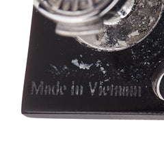 エルメス Hロゴ スタッド ピアス ホワイト ブラウン バッファローホーン ラッカーウッド レディース HERMES 【中古】