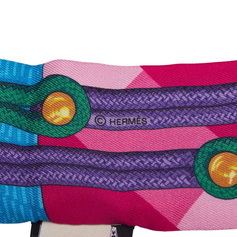 エルメス ツイリー BRANDE BOURGS スカーフ ピンク マルチカラー シルク レディース HERMES 【中古】