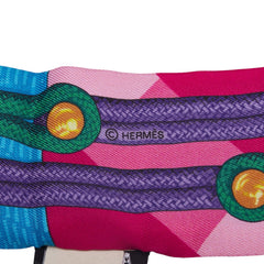 エルメス ツイリー BRANDE BOURGS スカーフ ピンク マルチカラー シルク レディース HERMES 【中古】