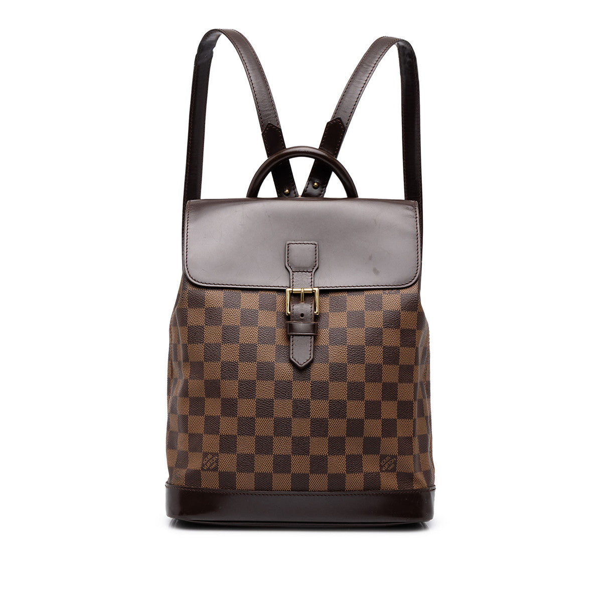 ルイ ヴィトン ダミエ エベヌ ソーホー リュック バックパック N51132 ブラウン PVC レザー レディース LOUIS VUITTON 中古