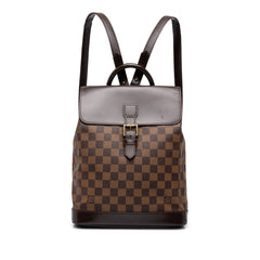 ルイ ヴィトン ダミエ エベヌ ソーホー リュック バックパック N51132 ブラウン PVC レザー レディース LOUIS VUITTON 中古