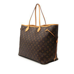 ルイ ヴィトン モノグラム ネヴァーフルGM トートバッグ ショルダーバッグ M40157 ブラウン PVC レザー レディース LOUIS VUITTON 【中古】