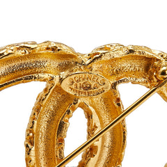 シャネル ヴィンテージ ココマーク ヨウガン 溶岩 タッセル ブローチ ゴールド メッキ レディース CHANEL 【中古】