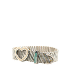ティファニー サマセットハート メッシュ バングル シルバー SV925 シルバー レディース TIFFANY&Co. 【中古】