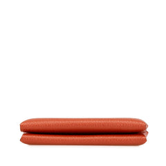 エルメス カルヴィ デュオ コインケース カードケース ブラウン シェーブル レディース HERMES 【中古】
